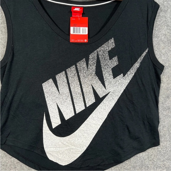 NIKE Tank Top Size Large Womens Black Sleeveless Crew Neck Cotton Activewear NEW - Picture 5 of 10